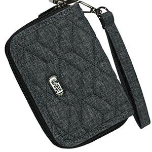 LUG Rodeo RFID-Protected Gray Quilted Wristlet